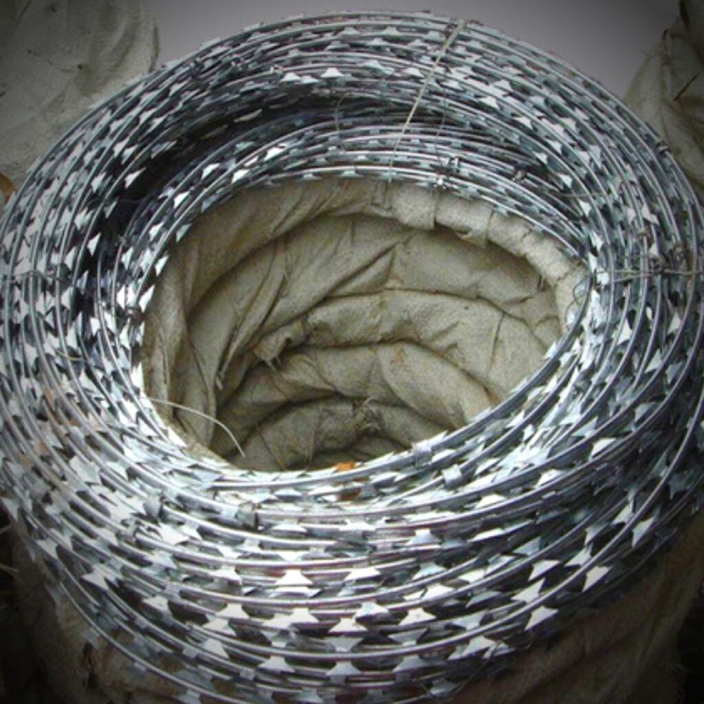 razor wire for use on electric fence